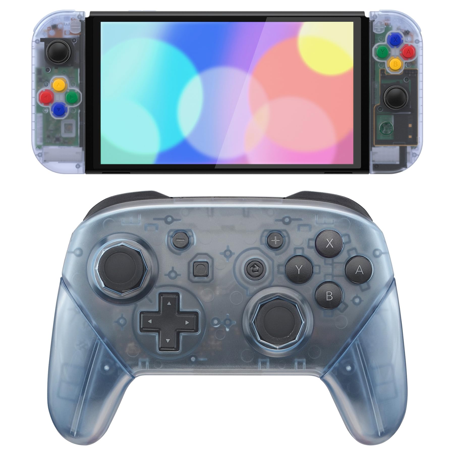 Amazon.com: eXtremeRate Clear Glacier Blue Full Set Shell for